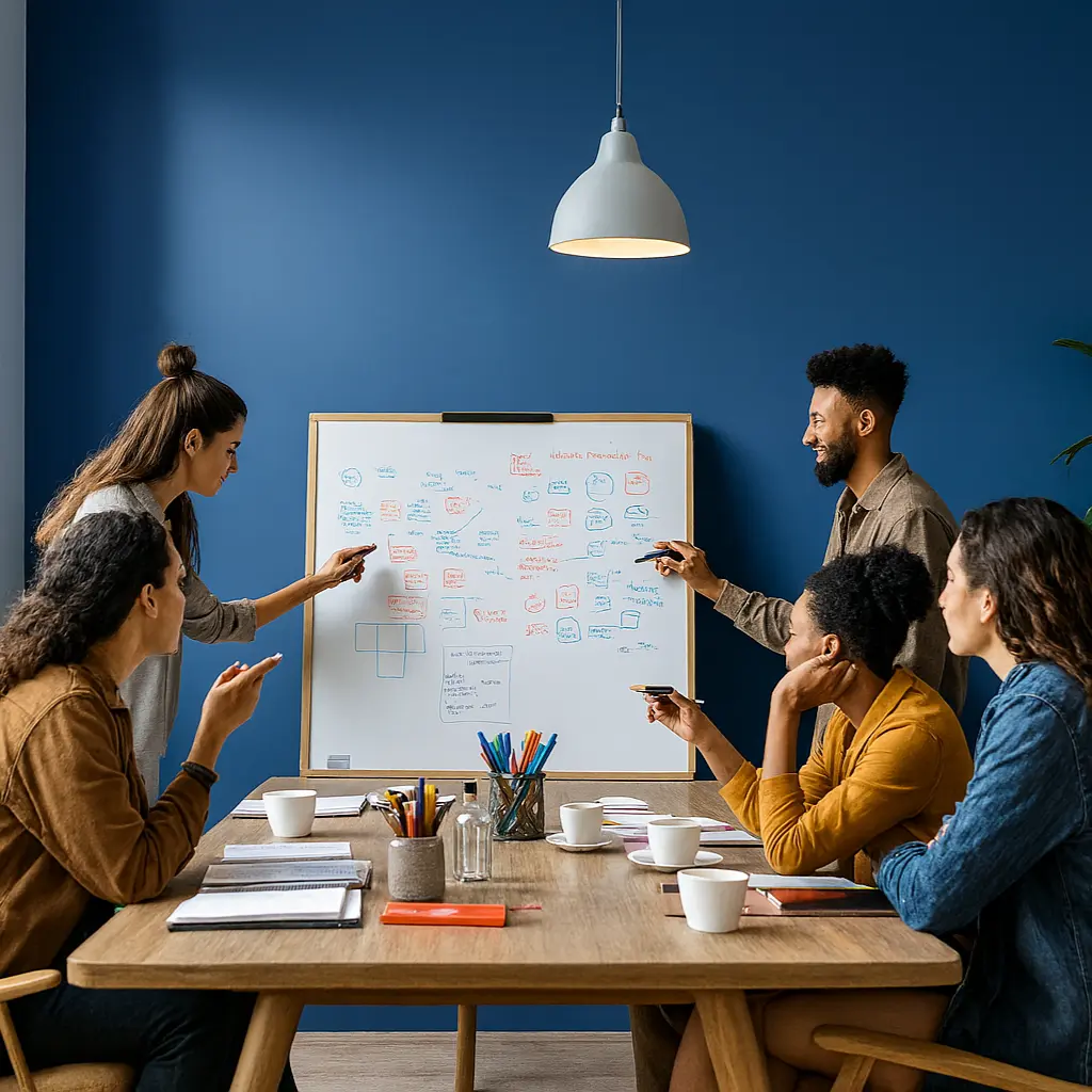 Illustration représentant l'équipe de plus de 20 experts tech de Bonjour Code